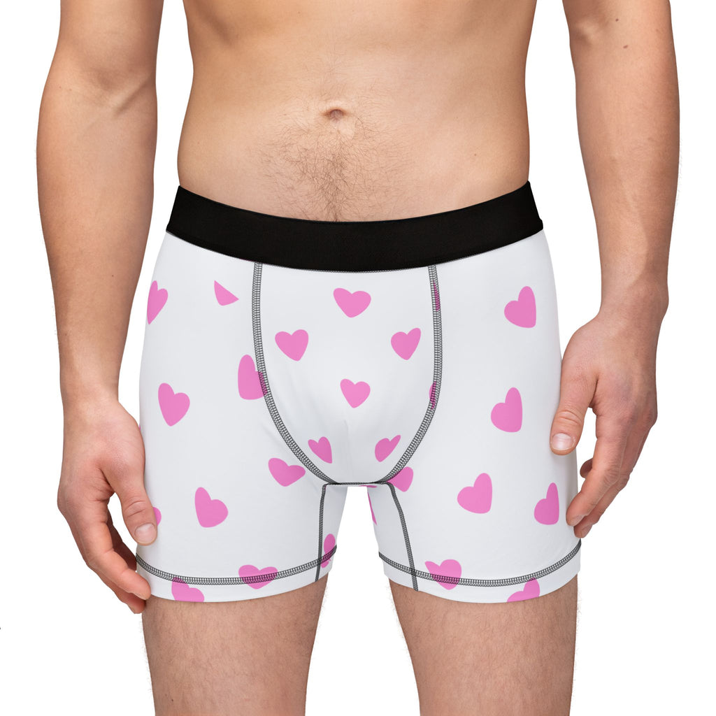 Pink Heart 'Mommy's Little Angel' Patterned Men's Boxer Briefs
