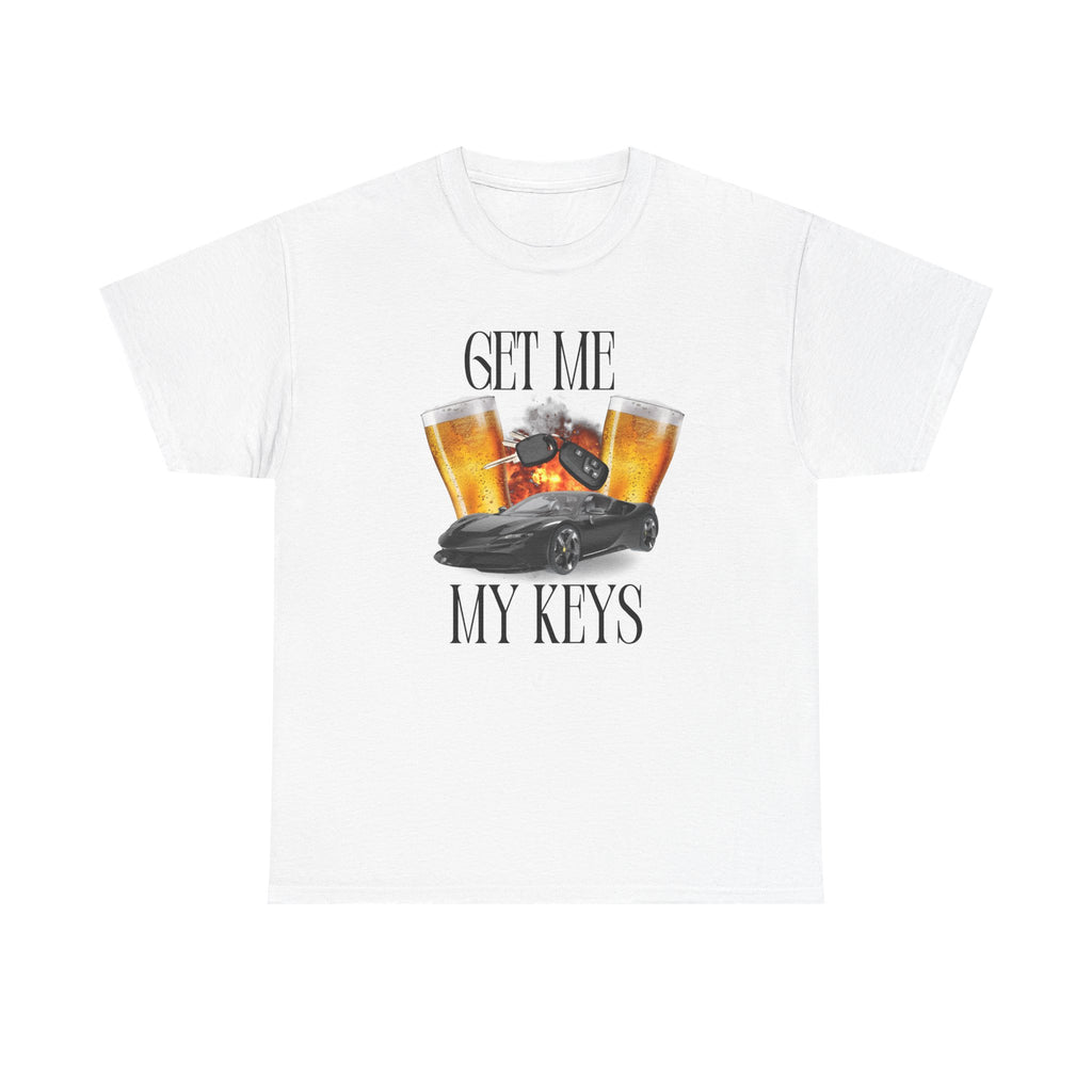 "Get Me My Keys" Car & Beer Funny Graphic Tee