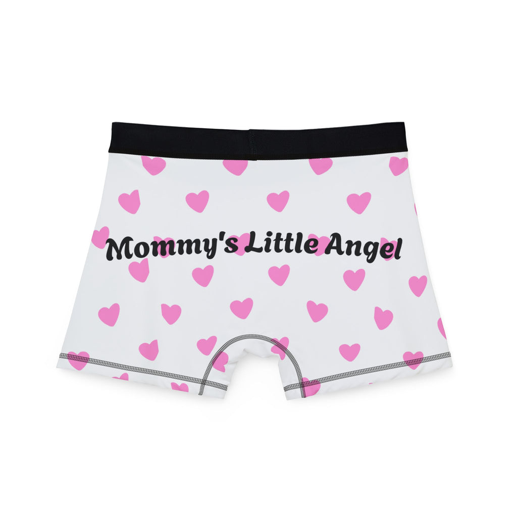 Pink Heart 'Mommy's Little Angel' Patterned Men's Boxer Briefs