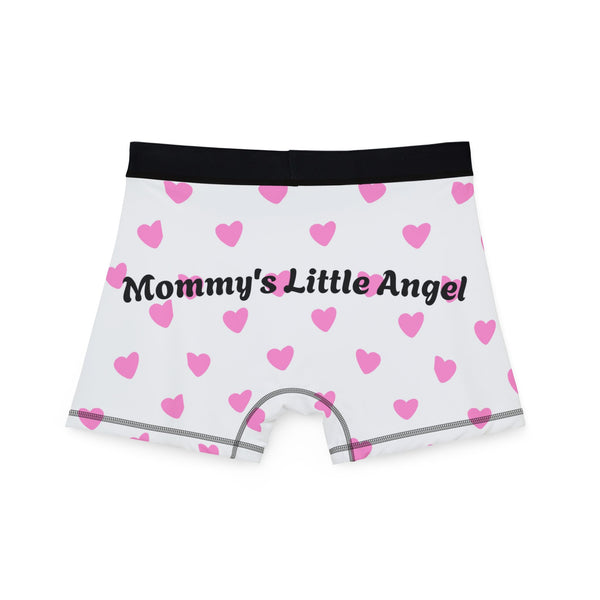 Pink Heart 'Mommy's Little Angel' Patterned Men's Boxer Briefs