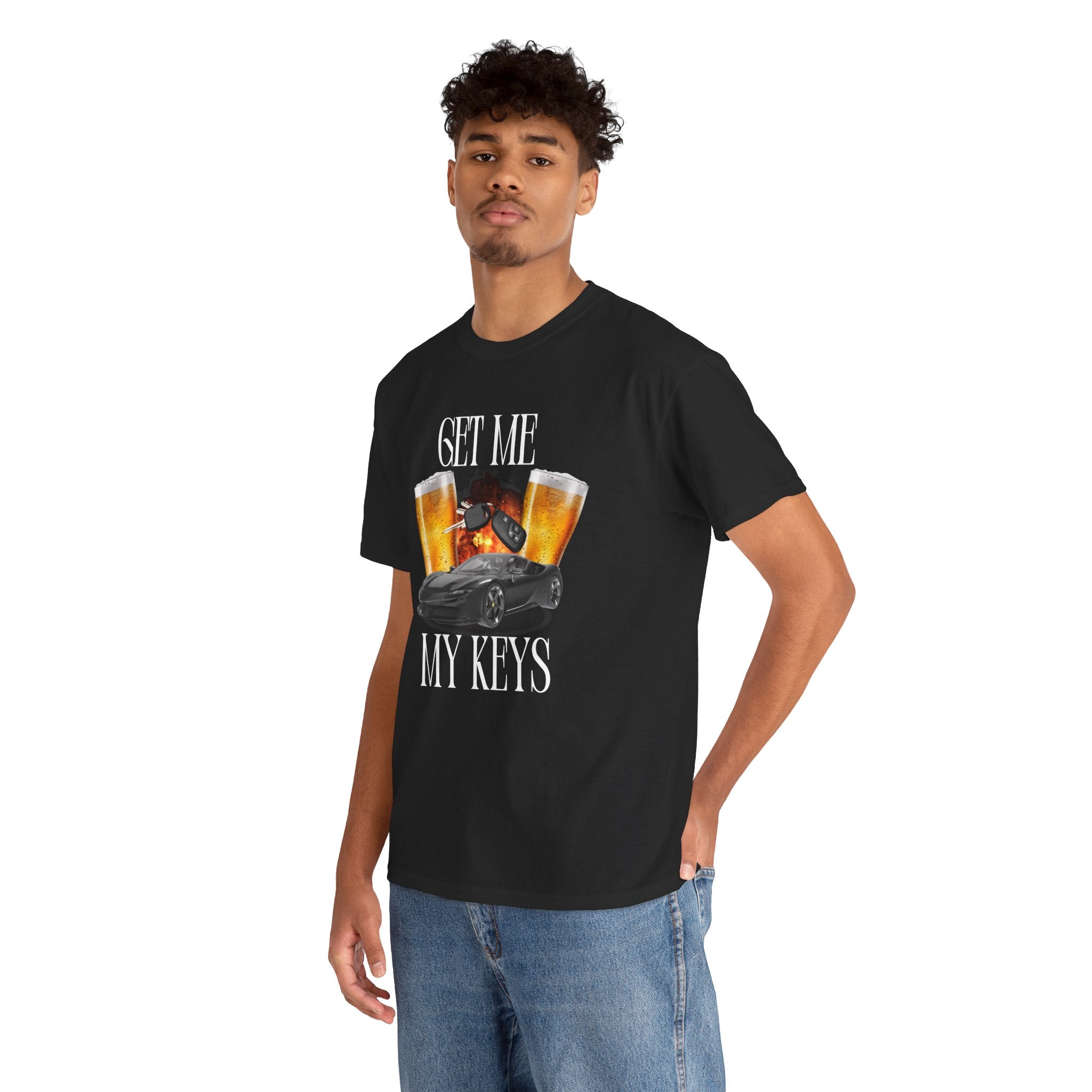 "Get Me My Keys" Car & Beer Funny Graphic Tee